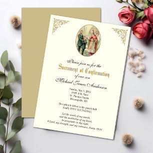 Sacrament of Confirmation Boy Religious Catholic  Invitation