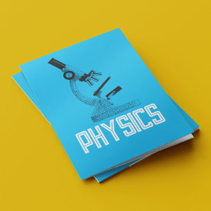 School Science File Physics Projects Blue Pocket Folder