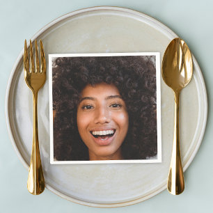 Selfie Photo Upload   Your Face Fun Party Napkins