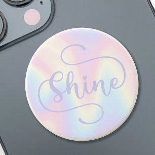 Shine inspirational soft pastel rainbow PopSocket