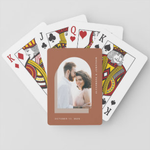 Simple Arch   Modern Terracotta with Photo Poker Cards