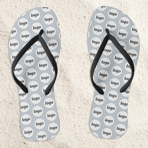 Simple Logo Pattern Business Promotional Flip Flops