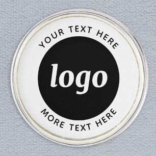 Simple Logo With Text Business Lapel Pin