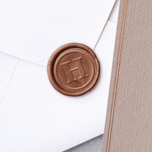 Simple Round Monogram Wax Seal Stamp