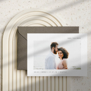 Simple Wishes   Photo Wedding Save The Date Magnetic Invitation