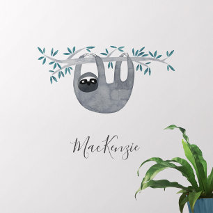 Sloth Personalized Wall Decal