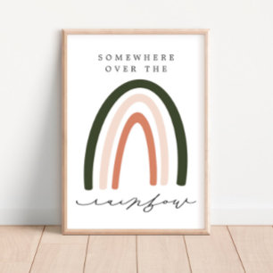 Somewhere Over the Rainbow Nursery Decor Poster