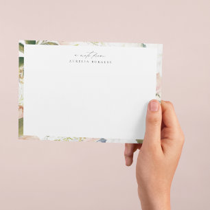 Sophisticated Botanical Floral Frame Note Card