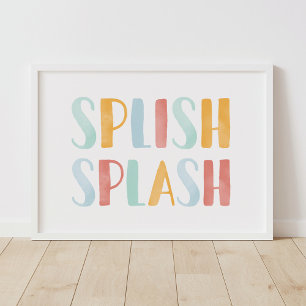 Splish Splash Colourful Kid Bathroom Decor