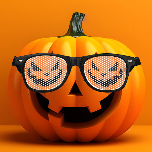 Spooky Jack O Lantern Halloween Retro Sunglasses