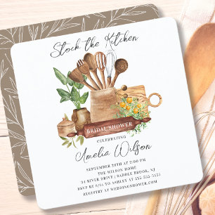 Stock The Kitchen Bridal Shower Invitation