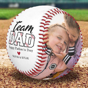 Team Dad Custom Photo Baseball