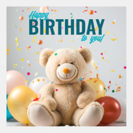 Teddy Bear Happy Birthday Invitation