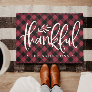 Thankful Season   Personalized Thanksgiving Doormat