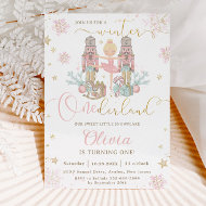 The Nutcracker Winter Onederland 1st Birthday  Invitation