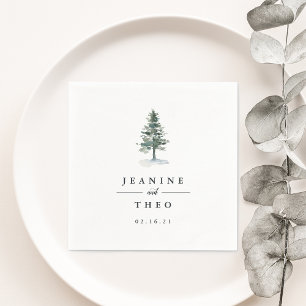 Timber Grove   Personalized Wedding Napkins