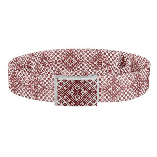 Traditional Latvian Red Design pattern Belt