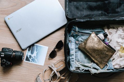 Suitcase being packed