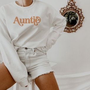 TRIXIE Retro 70's Themed Orange Groovy Auntie Sweatshirt