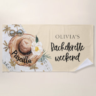 Tropical Bachelorette Weekend Beach Towel