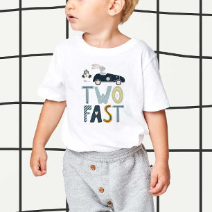 Two Fast 2nd Birthday Toddler Tshirt