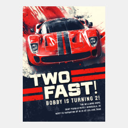 Two Fast! Birthday Invitation