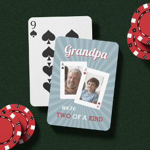 Two of a Kind   Grandpa & Child Photo Poker Cards