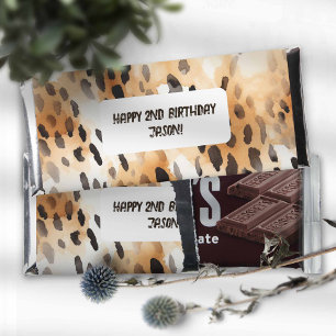 Two Wild Leopard Prints Safari Jungle themed Hershey Bar Favors