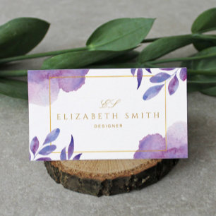 Unique Watercolor Modern  Business Card