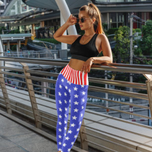 USA Stars and Stripes Leggings