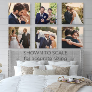 Wedding Gallery Wall Art 6 Photo Wood Wood Photo Tile