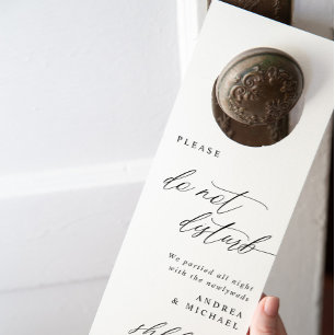 Wedding Hotel Door Hangers Do Not Disturb Modern