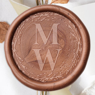 Wedding Personalized Monogram Botanical Floral Wax Seal Sticker