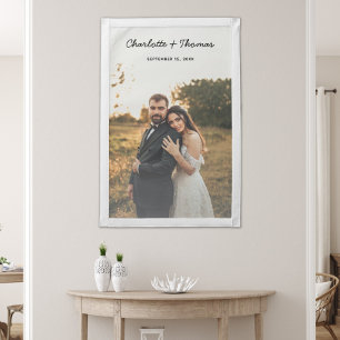 Wedding Photo Newlyweds Memory Keepsake Gift Wall Pennant