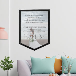 Wedding Vows Overlay   Wedding Photo Pennant