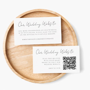 Wedding Website   Elegant Chic RSVP QR Code Enclosure Card