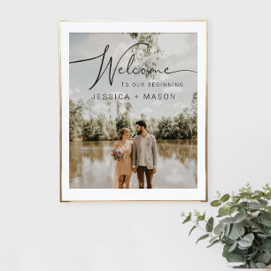 Wedding Welcome Sign Poster with Photo