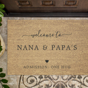 Welcome to Nana & Papa's House Doormat