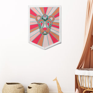 Whimsical Lion Jungle Theme  Pennant