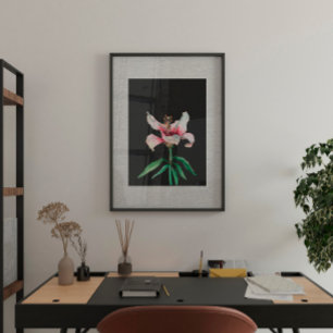 White Flower Modern Art II Poster