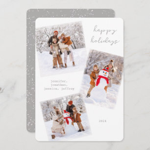 White Winter Merry Christmas Photo Card