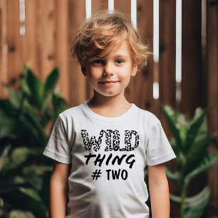 Wild Thing Number Quote Funny Leopard Print T-Shirt