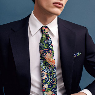 William Morris Strawberry Thief Neck Tie