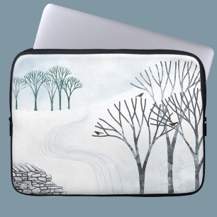 Winter Snow Landscape Art Laptop Sleeve