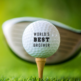 World's Best Brother Sports Lettering Golf Balls