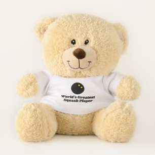 World's greatest squash player teddy bear gift