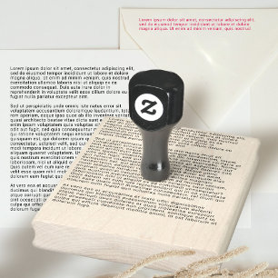 Your Text Custom Giant Rubber Stamp Modern Simple