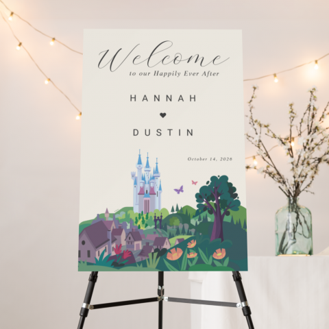 Cinderella wedding sign